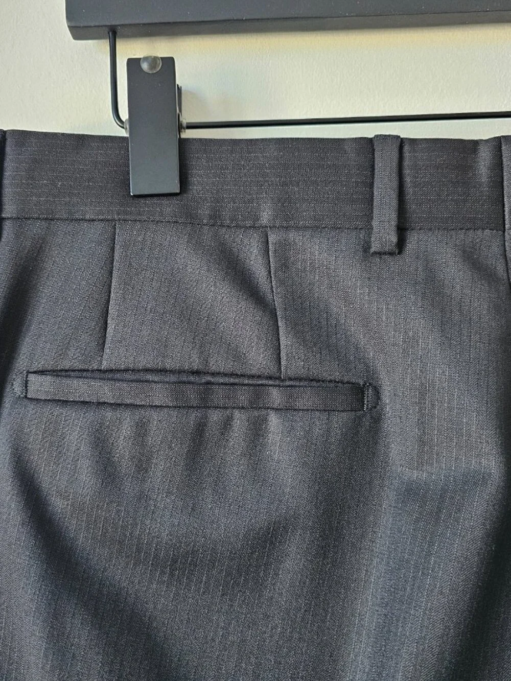 HUGO BOSS Super 100 Men's Black Suit 100% Virgin Wool 50C Garment Bag & Hanger - Picture 14 of 16